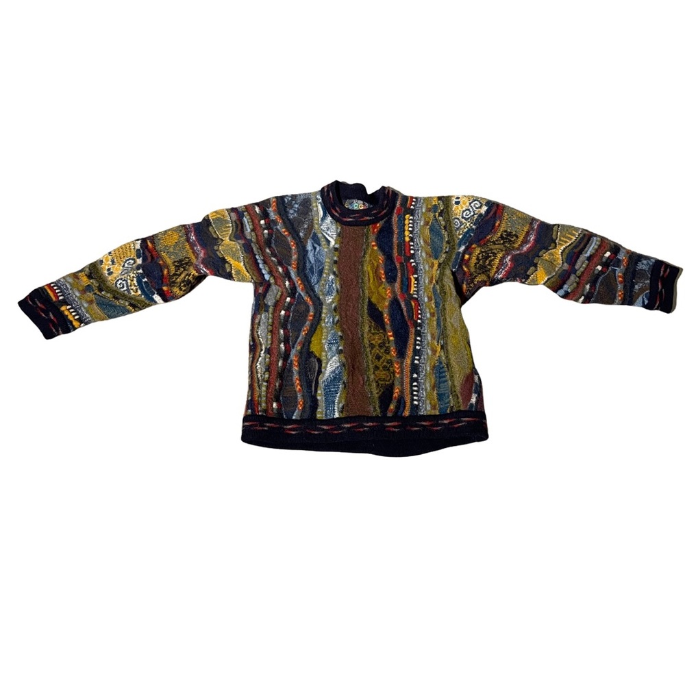 Vintage Coogi Sweater Multi Color Wool Youth M